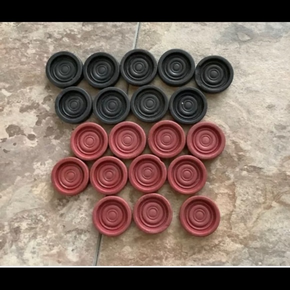 Vintage Bundle Wood Rubber Stamps Lot Old Checkers - Picture 6 of 8